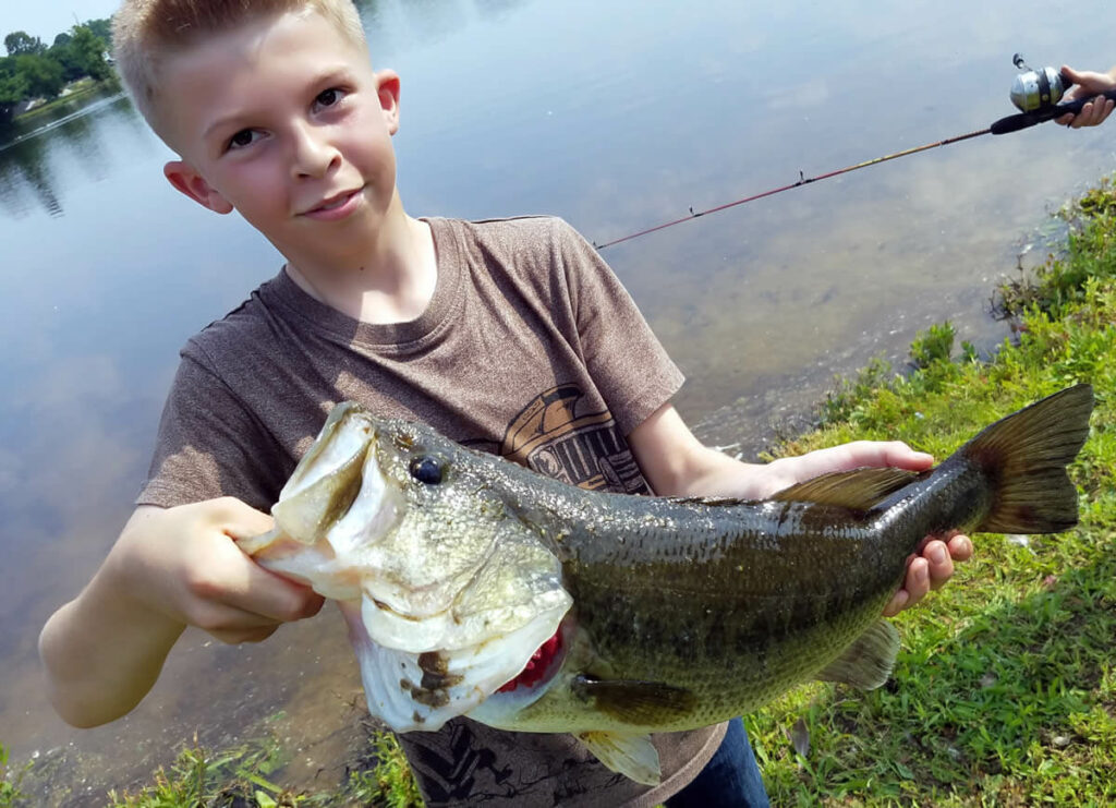 Boy with big bass