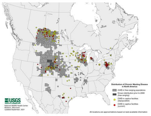 Distribution of CWD Map