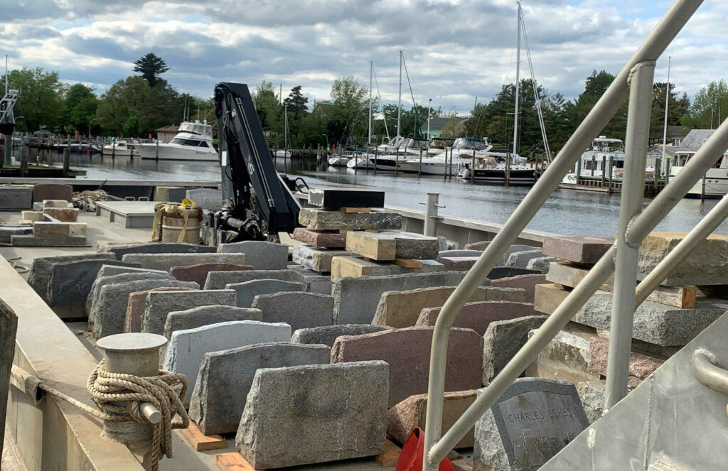 Monuments on board vessel for deployment