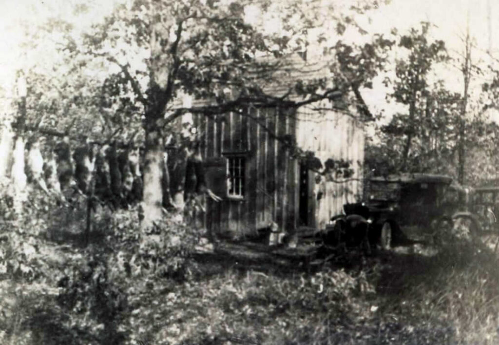 Warden camp with deer