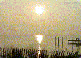 Sunlight reflecting on baywaters