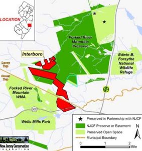 Map of Interboro Property acquired with assistance from the NJ Conservation Foundation
