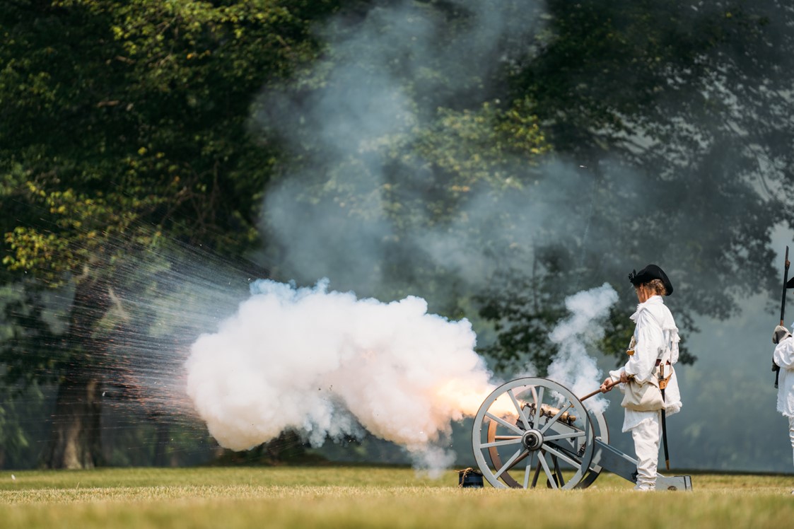 cannon and smoke