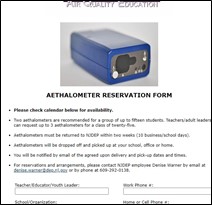 aetha Reserve Air Monitoring Equipment