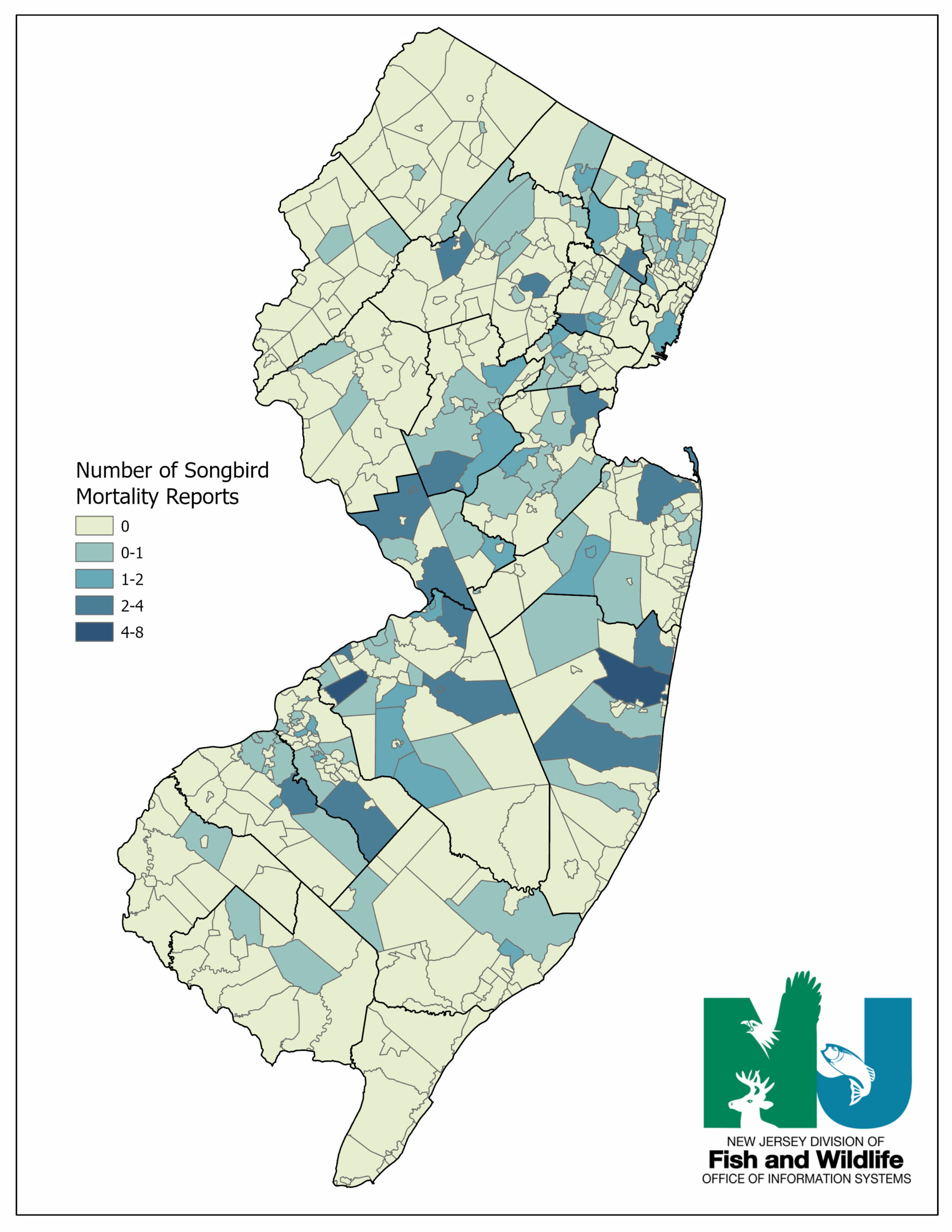 Bird Mortality Event Map of Reports