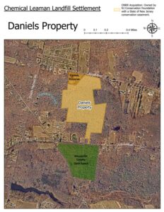 aerial image of daniels property map