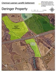 aerial image of deringer property map